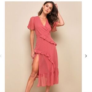 Lulus Next To You Rusty Rose Dress